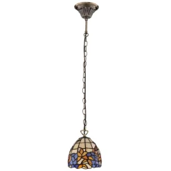 Pendellampe i Tiffany-stil COLIBRI