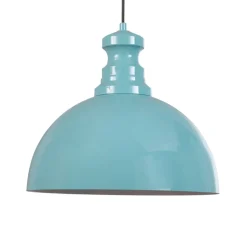 Pendellampe Kure, turkis, metal, Ø 40 cm E27