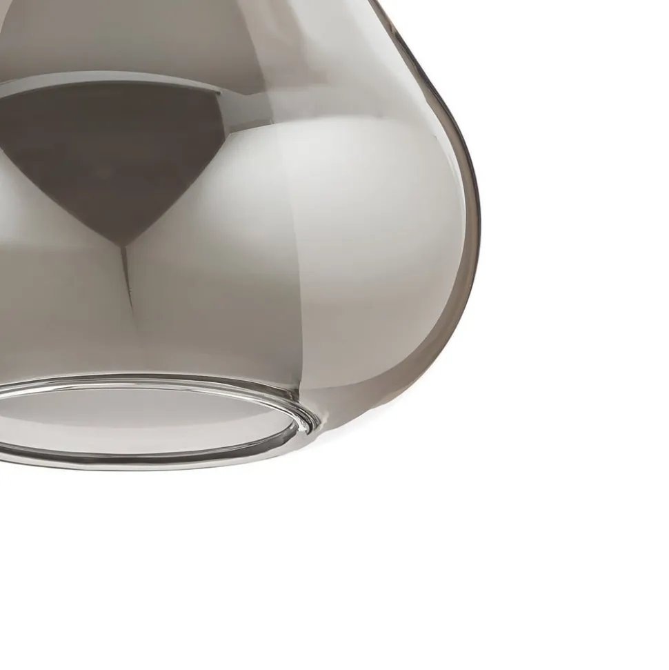 Pendellampe lilla, røggrå, 1-lys, glas