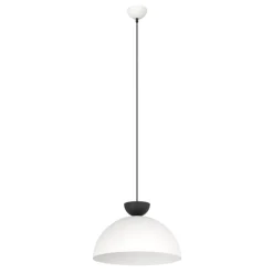 Pendellampe Lunaro, hvid, Ø 40 cm, metal