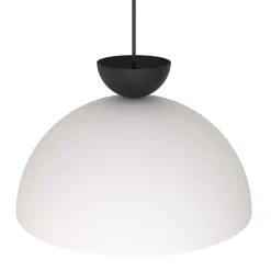 Pendellampe Lunaro, hvid, Ø 40 cm, metal