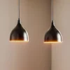 Pendellampe Nanu i metal, sort, 2 lyskilder