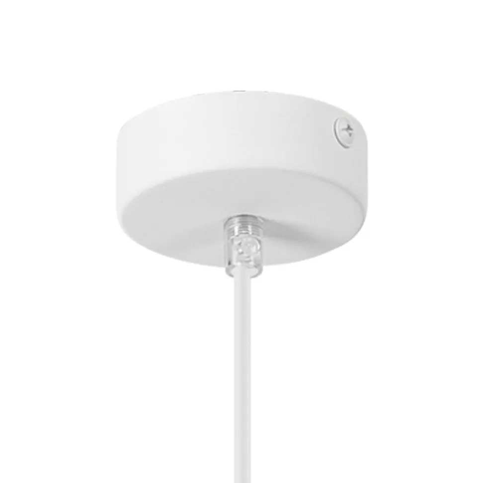 Pendellampe Nolan, Ø 11 cm, hvid/eg, metal/træ