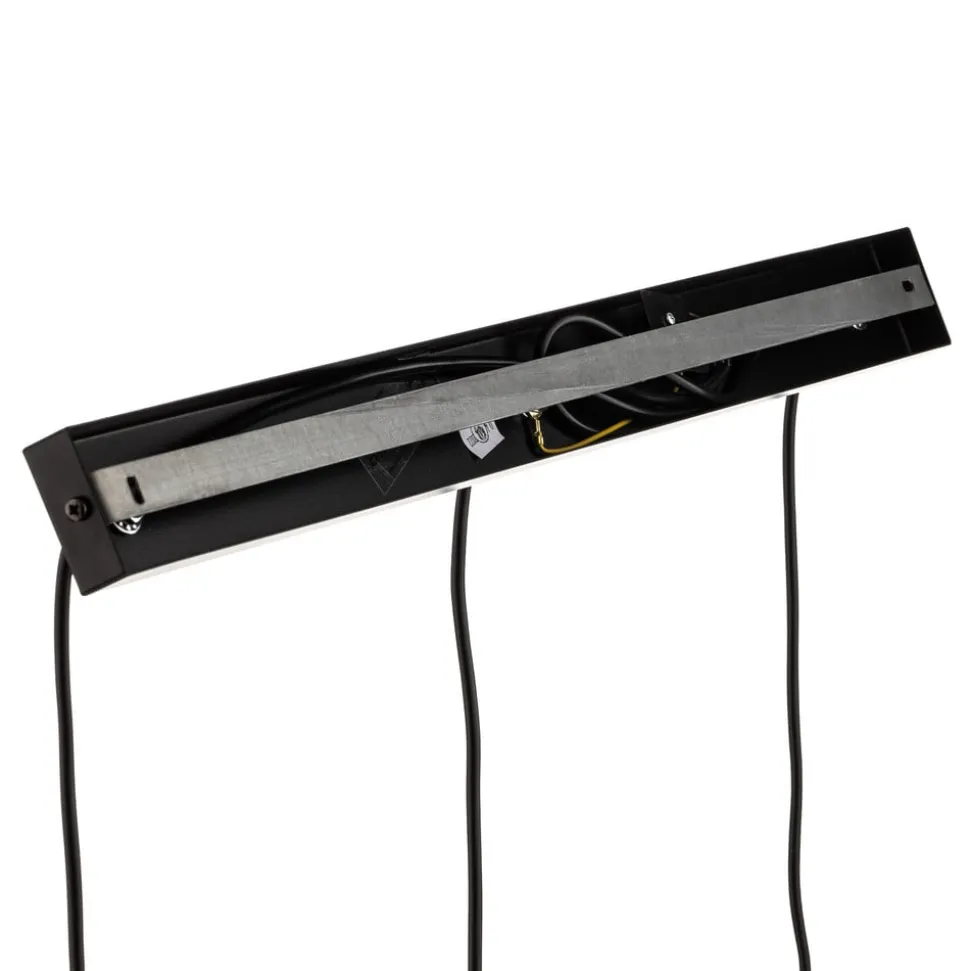 Pendellampe Starla lige 3 lyskilder grafit/amber/klar