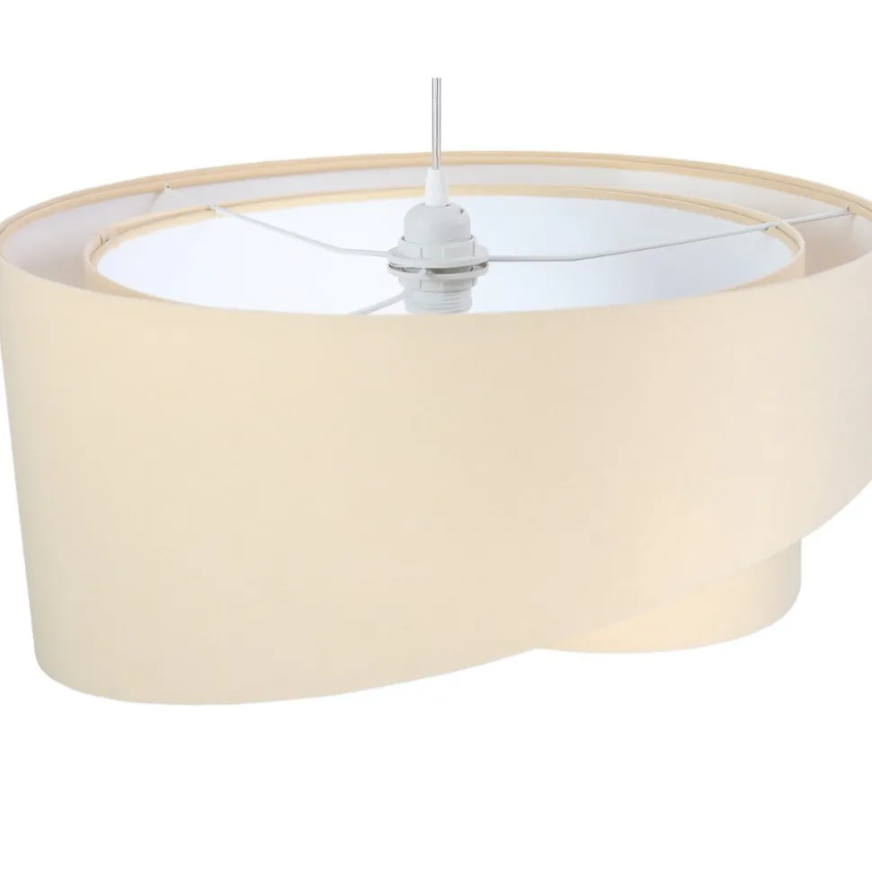 Pendellampe Vivien, tofarvet, beige/hvid