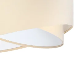 Pendellampe Vivien, tofarvet, beige/hvid