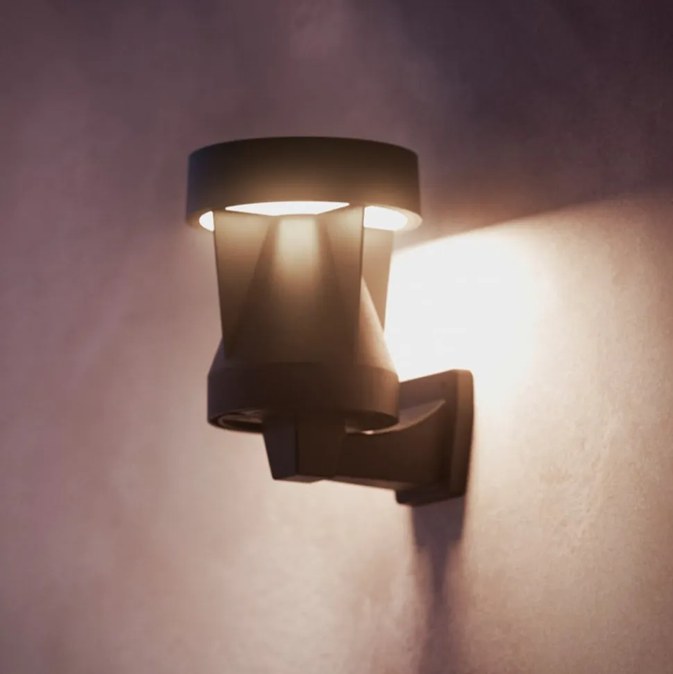 Philips Avery udendørs LED-væglampe, sort, IP44