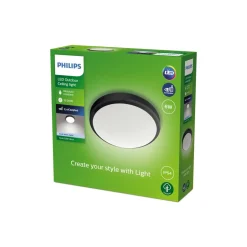 Philips Doris LED-udendørslampe IP54 4.000 K sort