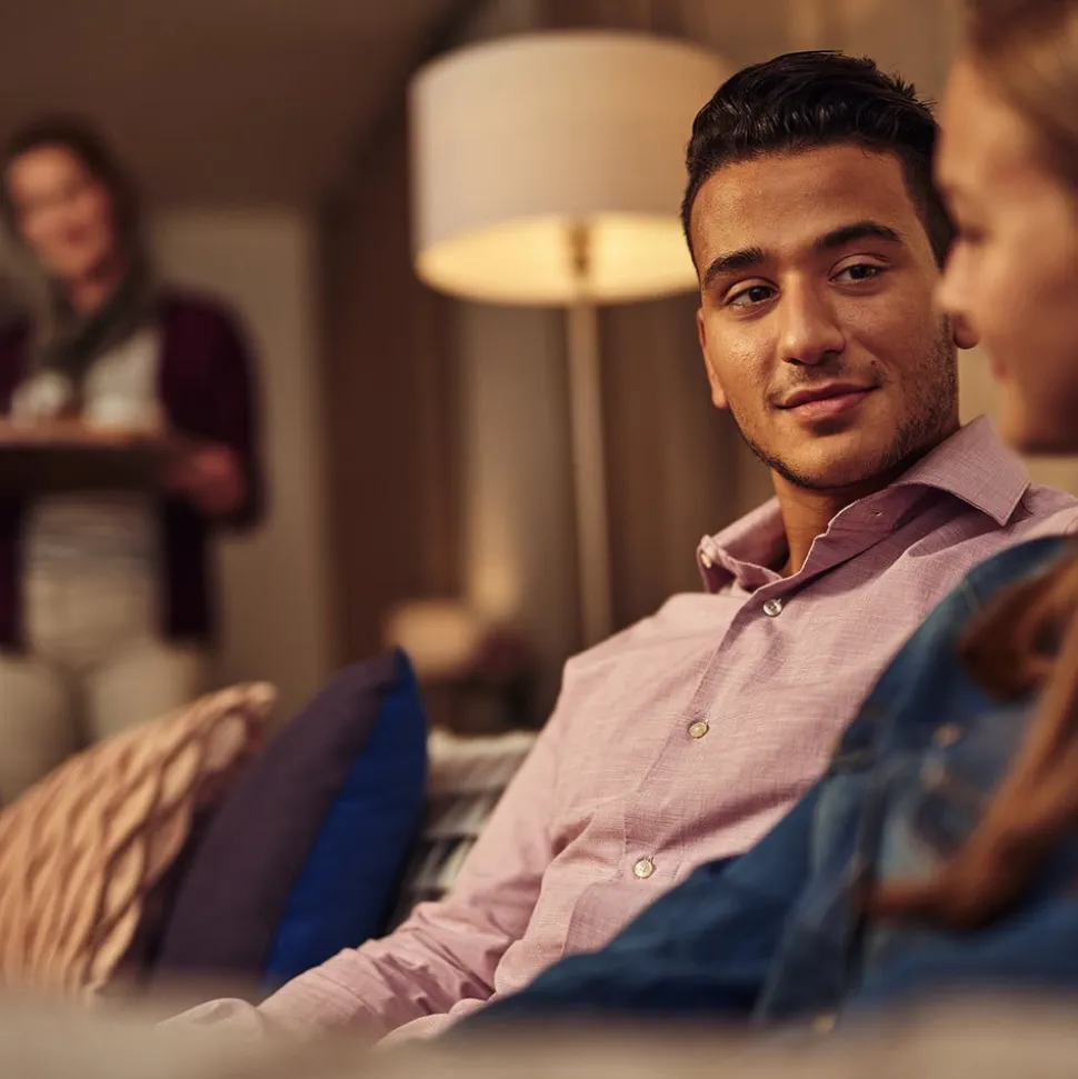 Philips E27 LED-pære WarmGlow 3,4 W mat, dæmpbar