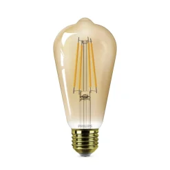 Philips E27 rustik LED-pære ST64 3,1W 1.800 K guld