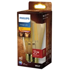 Philips E27 rustik LED-pære ST64 3,1W 1.800 K guld
