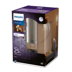 Philips Giant Globe røgfarvet LED-pære E27 6,5W