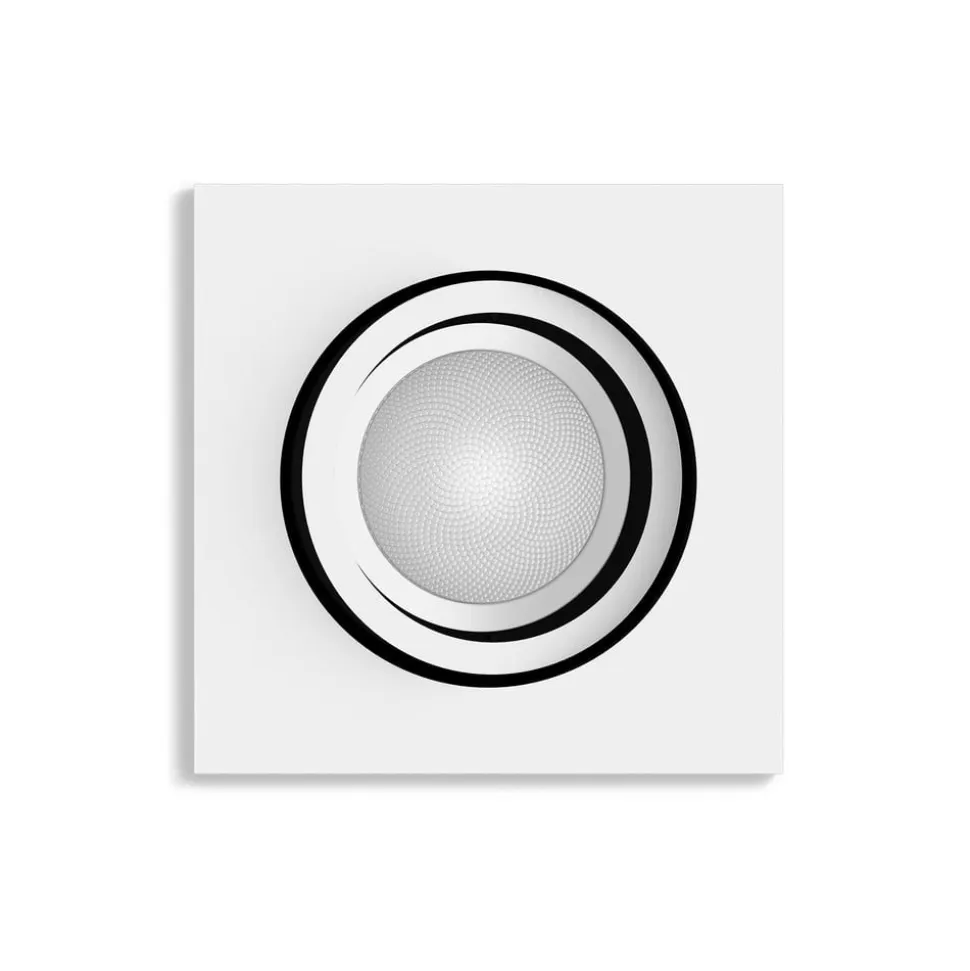 Philips Hue LED-indbygningsspot Centura, hvid, 9x9 cm, CCT, RGB