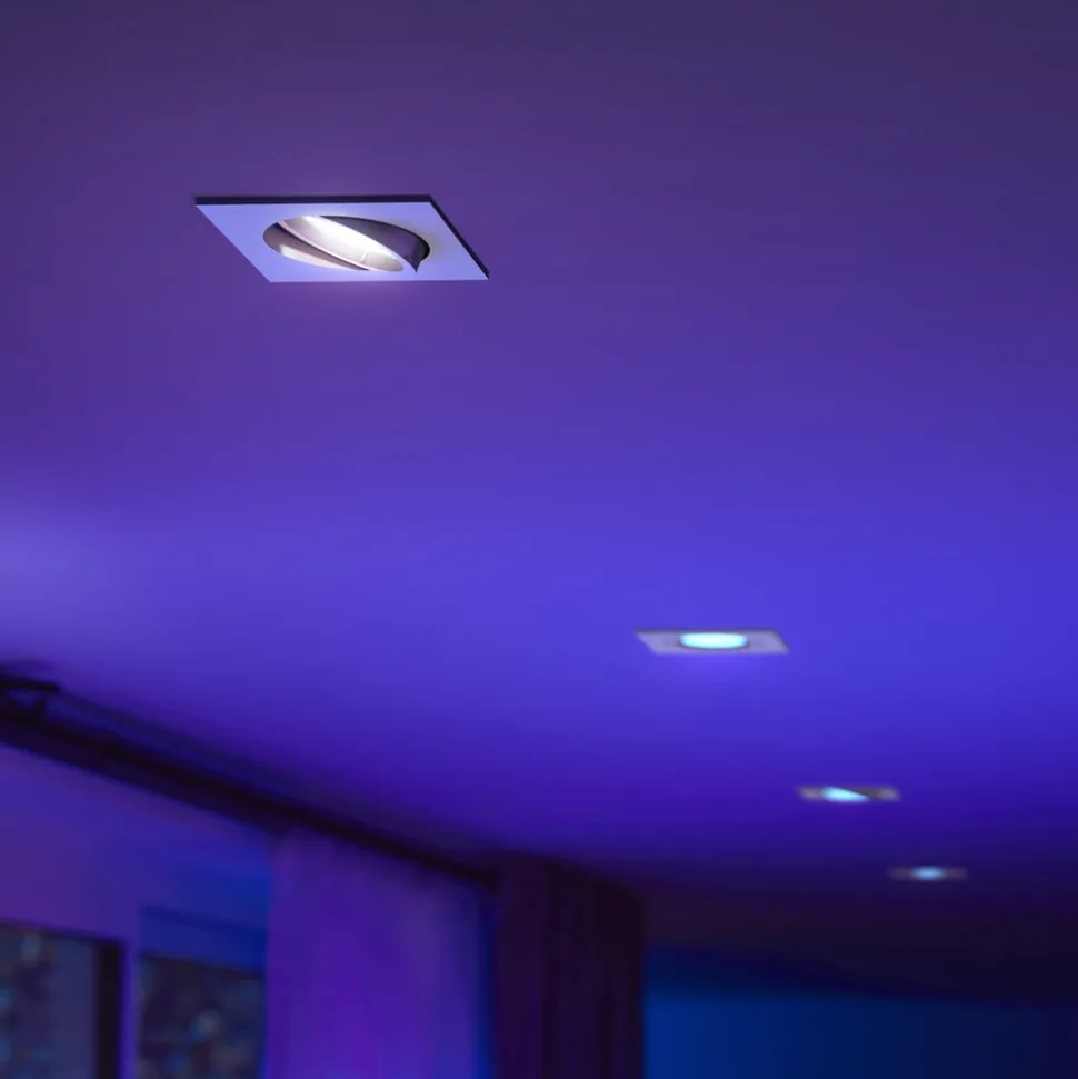 Philips Hue LED-indbygningsspot Centura, hvid, 9x9 cm, CCT, RGB