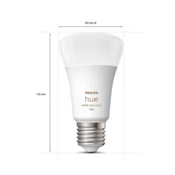 Philips Hue LED-pærer 2x E27 8,1 W CCT RGB Bridge Pro