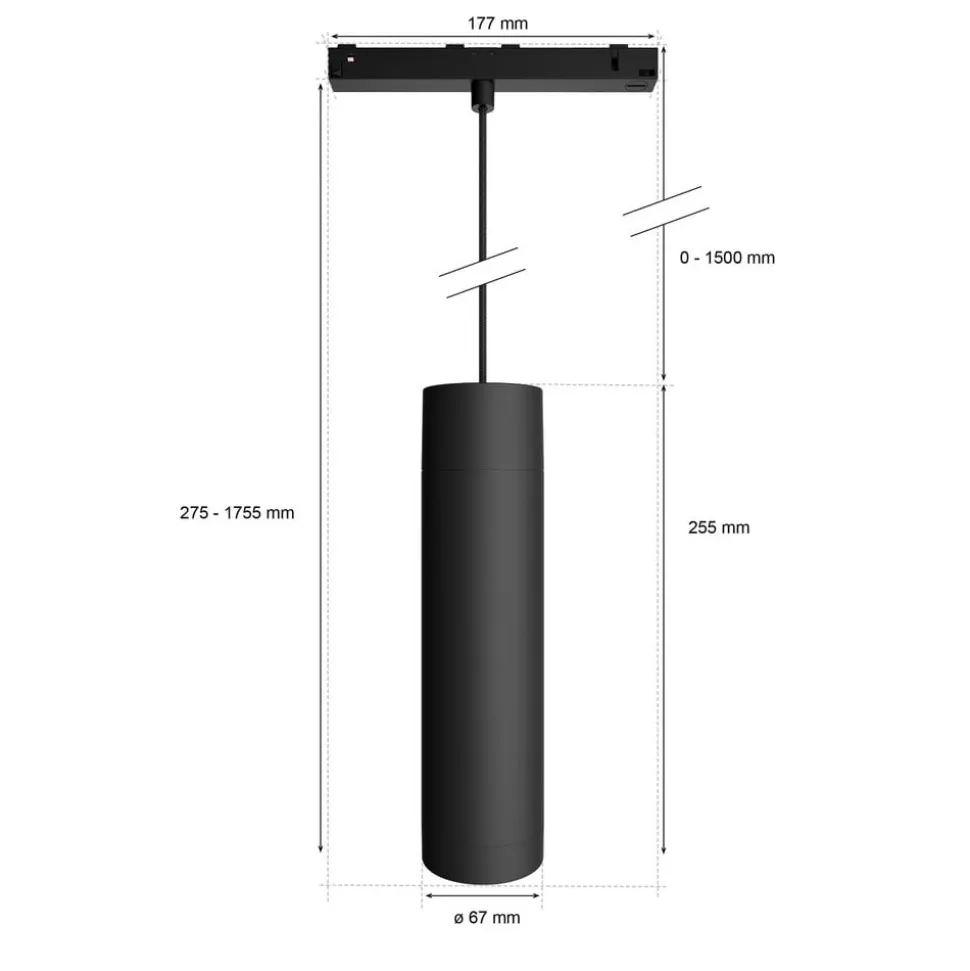 Philips Hue Perifo LED-pendelforlænger, sort