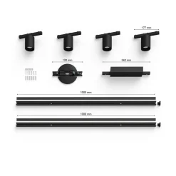 Philips Hue Perifo skinnesystem 4x spots sort