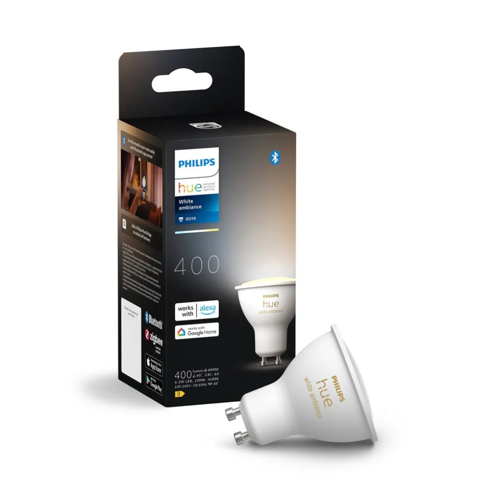 Philips Hue White Ambiance LED-reflektorpære GU10 4,2 W