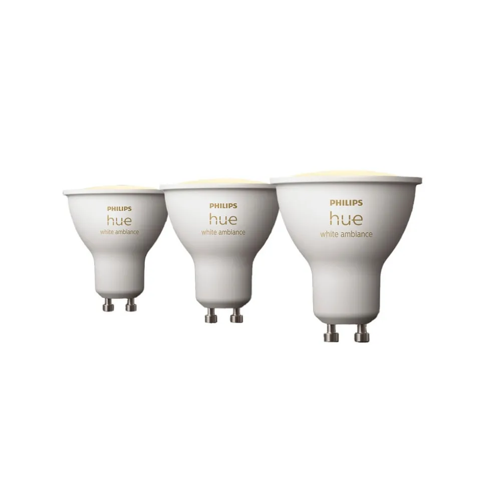 Philips Hue White Ambiance GU10 4,2W reflektorpære, 3 stk.