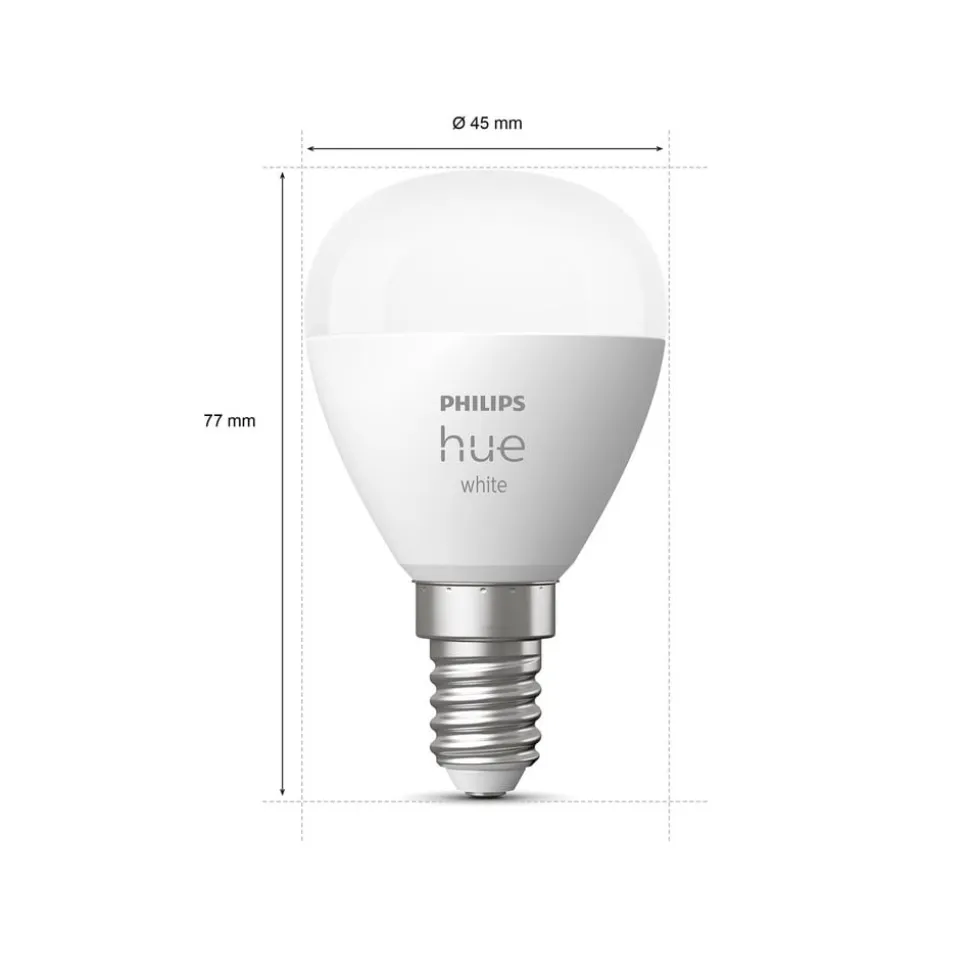 Philips Hue White LED-dråbepære E14 5,7W 2.700K