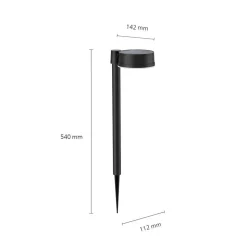 Philips LED solcelle jordspydslys Vynce, Ø hoved 11,2 cm