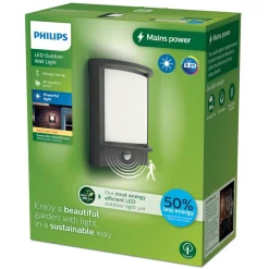Philips LED udendørs væglampe Samondra UE, sensor