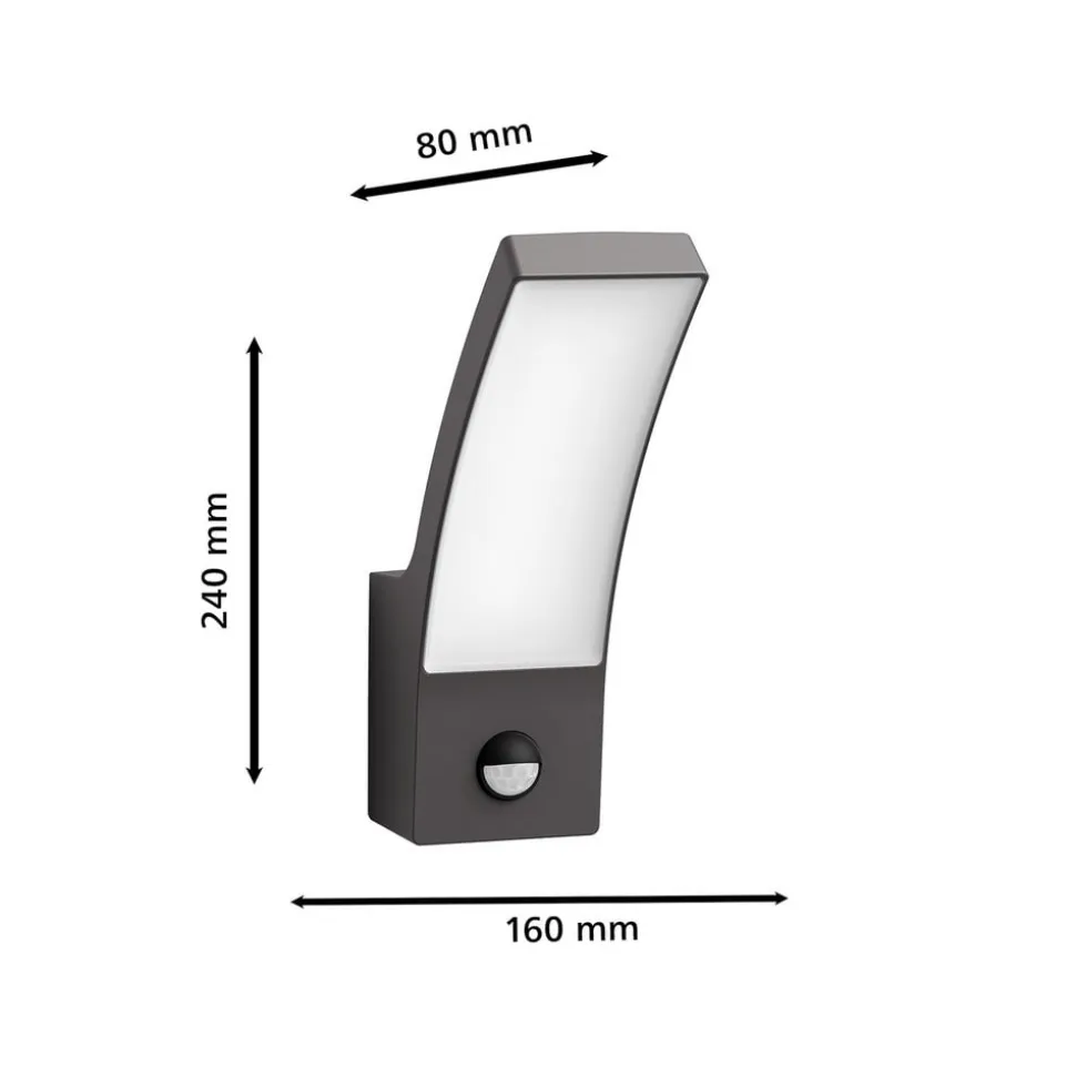 Philips LED udendørs væglampe Splay UE, sensor