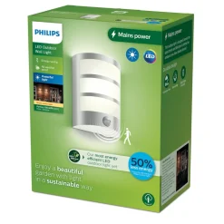 Philips LED udendørs væglampe Python UE, grå, sensor