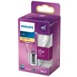 Philips LED-dråbepære E27 P45 1,4W klar