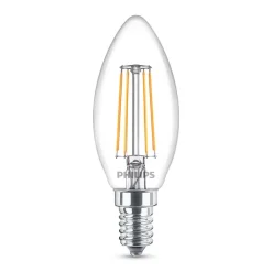 Philips LED-kertepære E14 B35 4,3W klar 3 stk.