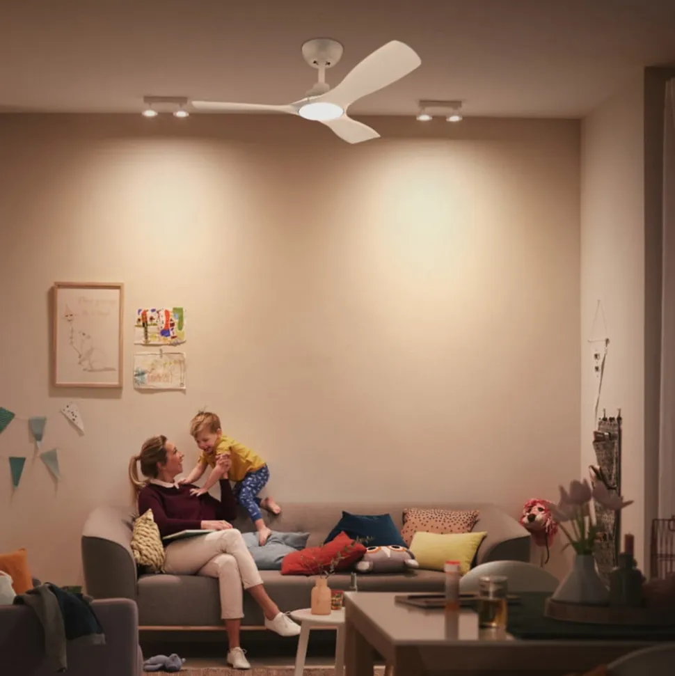 Philips LED-loftventilator Fix Blade Ø 106 cm, hvid, støjsvag