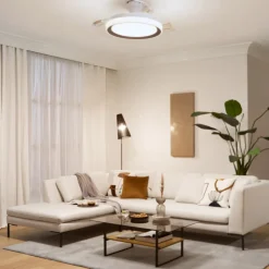 Philips LED-loftventilator Bliss, guld/hvid, støjsvag, CCT