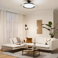 Philips LED-loftventilator Bliss sort/hvid, støjsvag, CCT