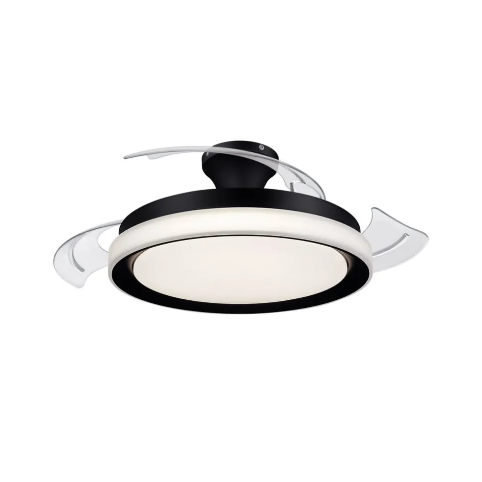 Philips LED-loftventilator Bliss sort/hvid, støjsvag, CCT