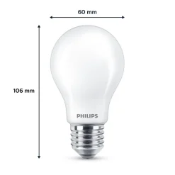 Philips LED-pære E27 7 W 806lm 2.700 K mat 3 stk