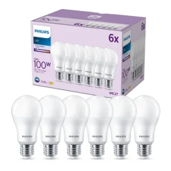 Philips LED-pære E27 13 W 1.521lm 4.000 K mat 6