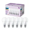Philips LED-pære E27 8 W 806lm 2.700 K mat 6 stk