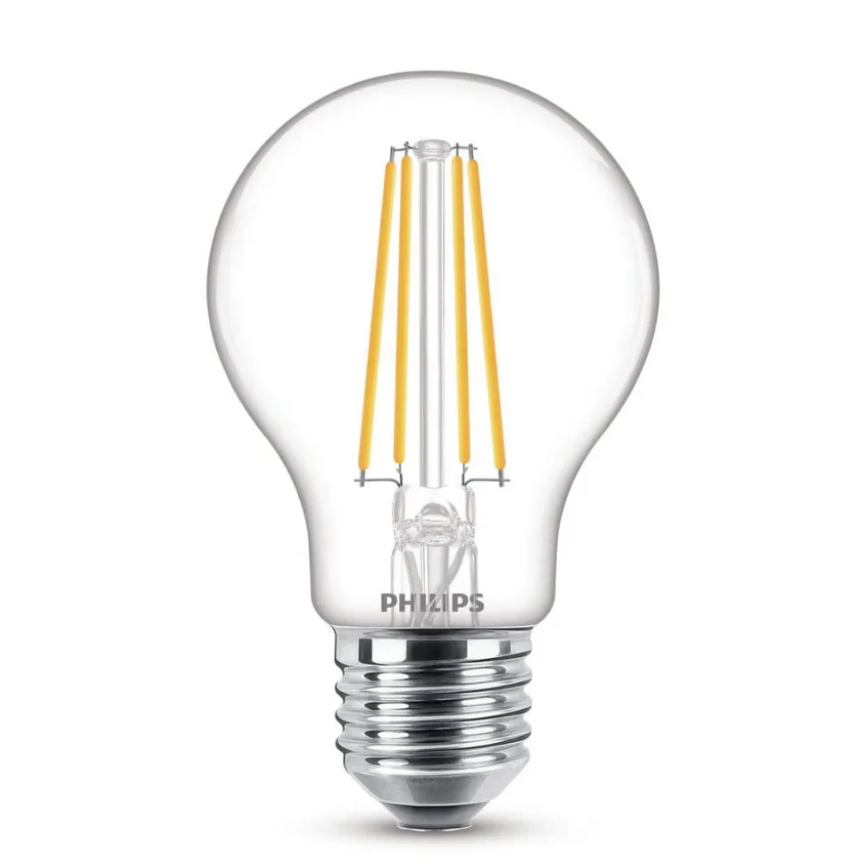Philips LED-pære E27 7 W 850lm 4.000 K klar 6 stk