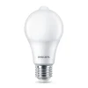 Philips LED-pære E27 A60 sensor 8W 2.700K, mat