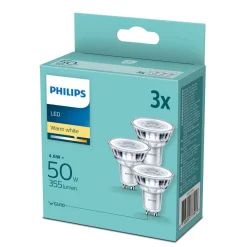 Philips LED-reflektor GU10 4,6W 2.700 K, 3 stk.