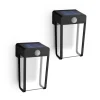 Philips LED-solcellelampe Shroud, sort/klar, 2-pak