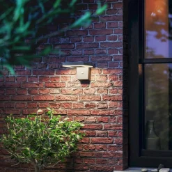 Philips LED-solcellelampe til vægmontering Zonal, hoved 16 x 16 cm
