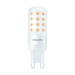 Philips LED-stiftsokkelpære, G9, 4W, mat, 480lm, 2.700K, dæmpbar