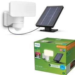 Philips LED-udendørs spotlampe Tylus, hvid, 3.000 K, sensor
