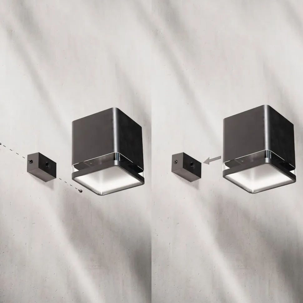 Philips LED-udendørs væglampe Virona, sort, IP44