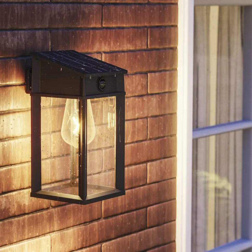 Philips LED-udendørs væglampe Geri UE Sensor, kantet, IP44