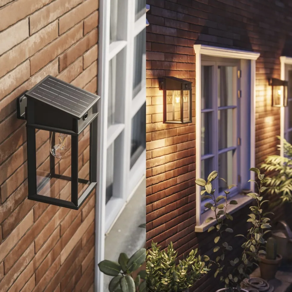 Philips LED-udendørs væglampe Geri UE Sensor, kantet, IP44