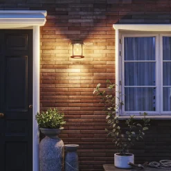 Philips LED-udendørs væglampe Geri UE Sensor, rund, IP44