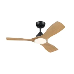 Philips LED-ventilator Olas, Ø 106 cm, brun/sort, støjsvag