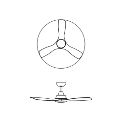 Philips LED-ventilator Olas, Ø 106 cm, brun/sort, støjsvag
